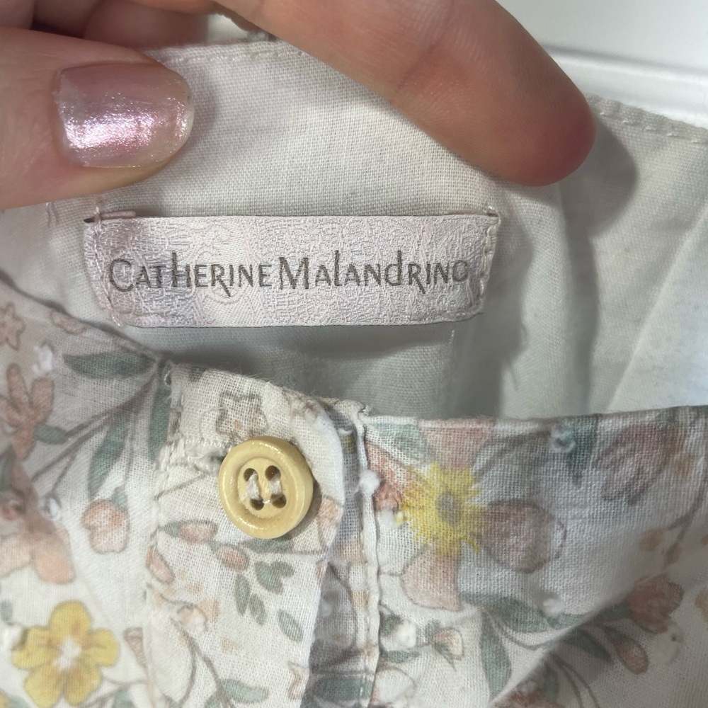 Catherine Malandrino Floral Tiered Sleeveless Button Front Dress 18month-2T - Picture 6 of 10